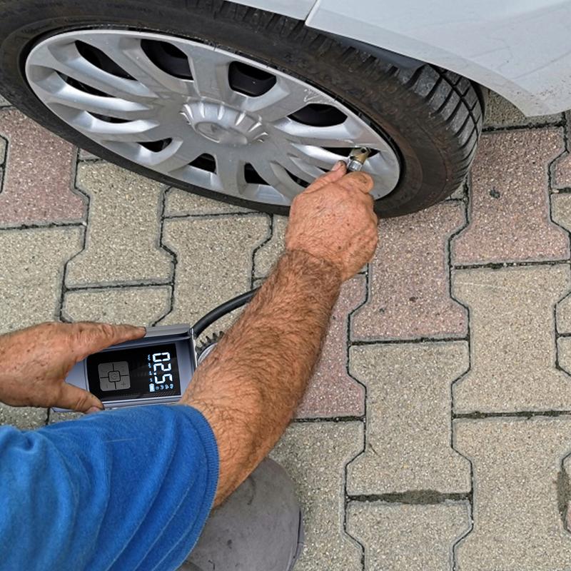 Air Compressor For Car Electric Portable Smart Detection Air Pump Long Battery Life Tire Pump Air Compressor With LED Light For