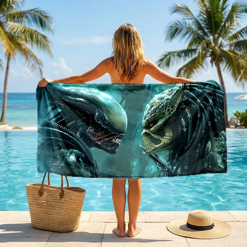 Alien Fashion Beach Towel: Ideal for Summer Adventures Soft, absorbent and quick drying suitable for swimming and bathing