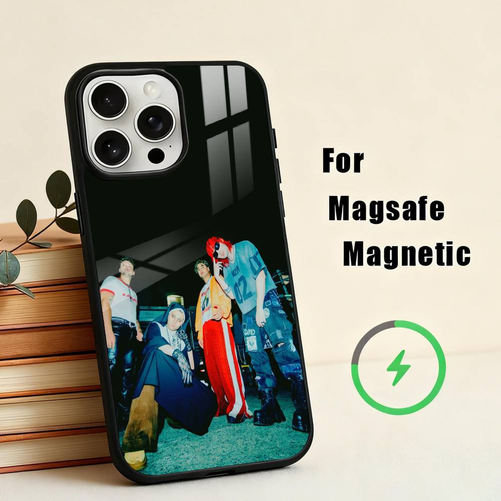 P-Popular Rock B-Band 5-5SOS Phone Case For iPhone 17,16,15,14,13,12,Plus,Pro,Max for Magsafe Magnetic Wireless Charging