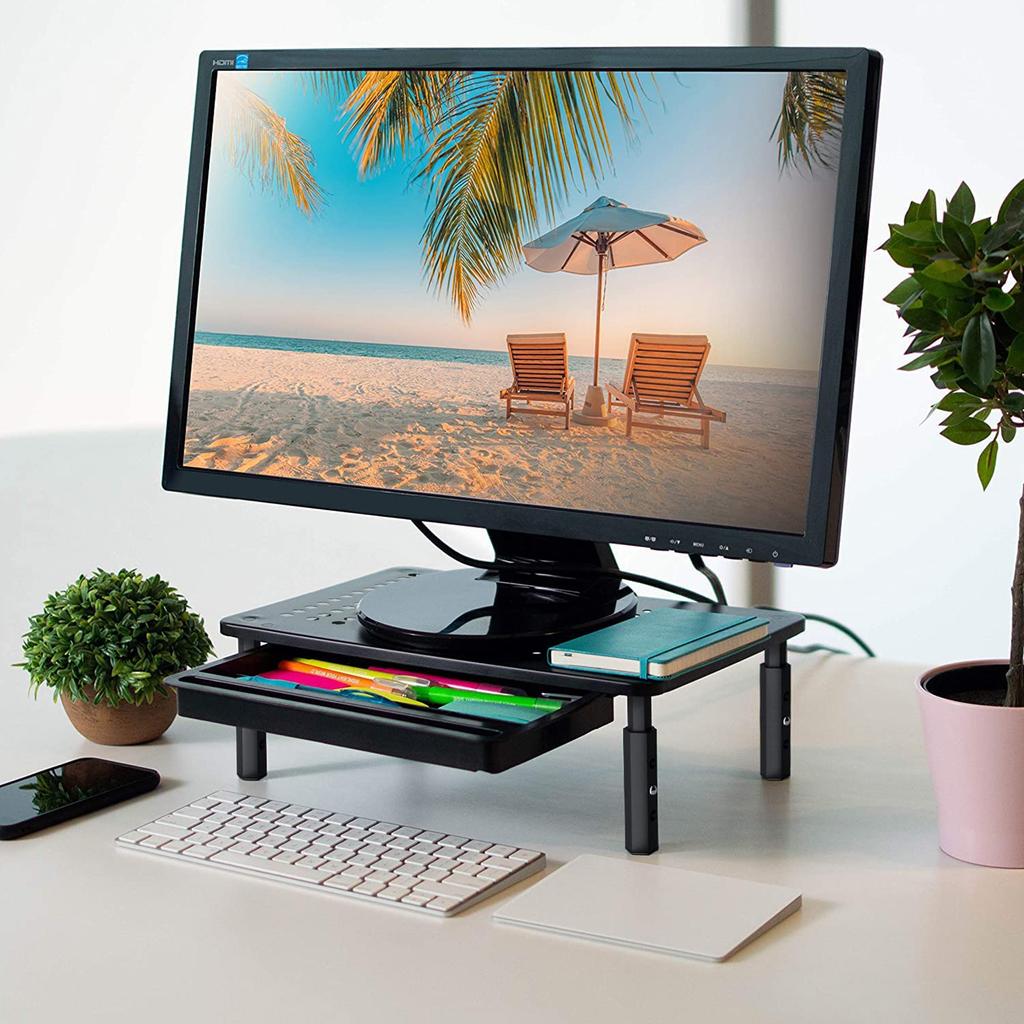 Monitor Stand Laptop Riser Stands Desktop Shelf Storage Rack for Pinter Keyboard