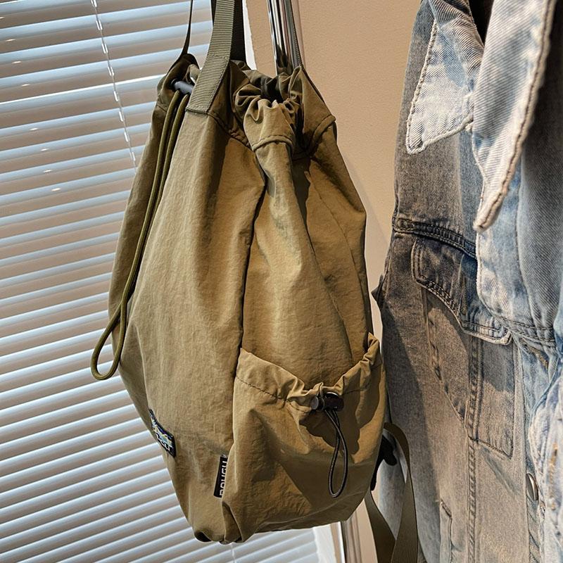 Handbag, solid color, minimalist style, large capacity, portable women's bag, minimalist style multifunctial backpack.