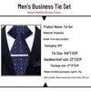 Men's Retro Floral Tie, Pocket Square & Tie Clip Set for Weddings