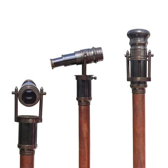 

Антикварный морской телескоп с большим увеличением, трость, навигационный, ручная работа M аэро