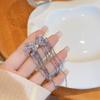 Long tassel ear clips without ear holes Women's temperament Light luxury Zircon ear bone clips No piercing earrings