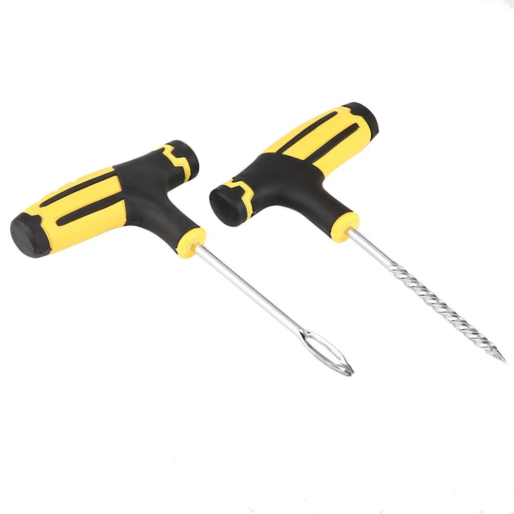 Complete Set Tubeless Tire Flat Repair Tool Kit for Cars Auto Trucks