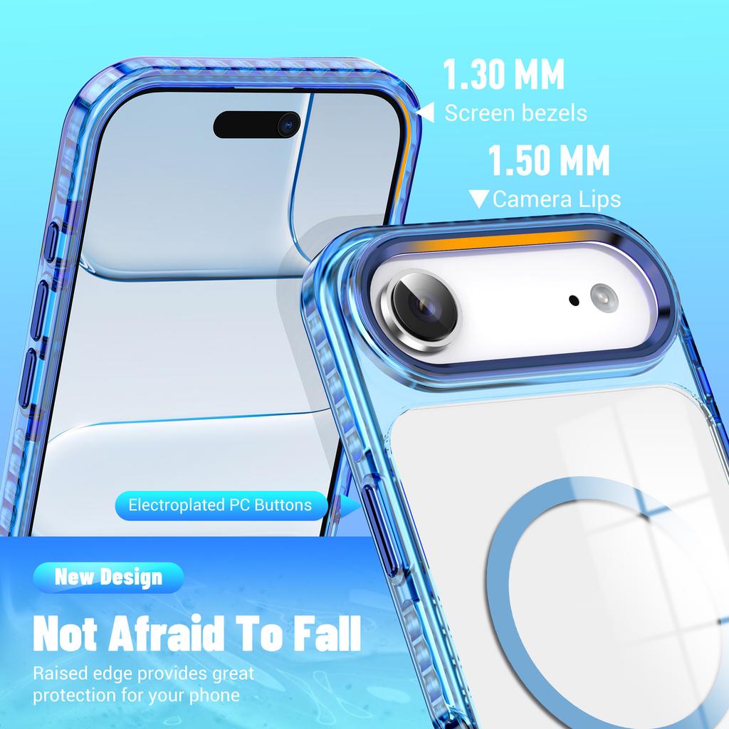 Airbag for IPhone17Air Anti-fall Phone Case 16 Anti-yellow Transparent 15pro Anti-collision 14 Protective Cover