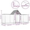 Chicken Coop - vidaXL - 3 X 1 X 1.5 M - Galvanized Steel - Water Resistant - Lockable Door