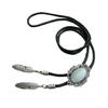 Bolo Tie for Women Men Western Cowboy Bolo Tie Vintage Antique Stone Braided Rope Necktie Feathered Pendant Necklace