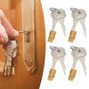4Pieces Sturdy Stainless Steel Keyholes Blockers Set Portable Accessory for Interior Door Privacy Lock Daily Use