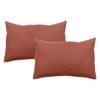Set of 2 Palace Pure Washed Dyed Cotton Pillowcases 63 Threads/cm² South Wind - Palace Peach - Set of 2 Pillowcases 50 X 70 Cm