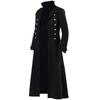 XS-5XL Plus Size Men Gothic Trench Medieval Steampunk Retro Style Long Jackets Double-breasted Solid Men's Vintage Long Jackets