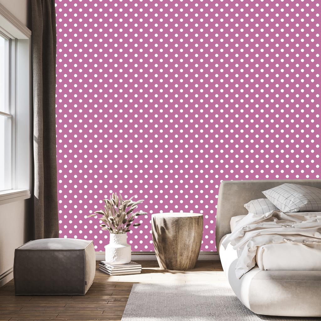 Purple Dots Wallpaper, Clear Detail for Living Room and Bedroom 50x1000