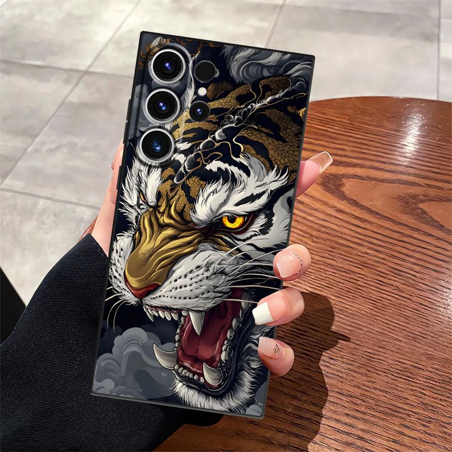 Cool Tiger Funda Phone Cover Case for Samsung Galaxy S26 S20 S21 FE S10 S9 Note 20 Ultra 8 9 10 S25 Ultra S24 Plus S23