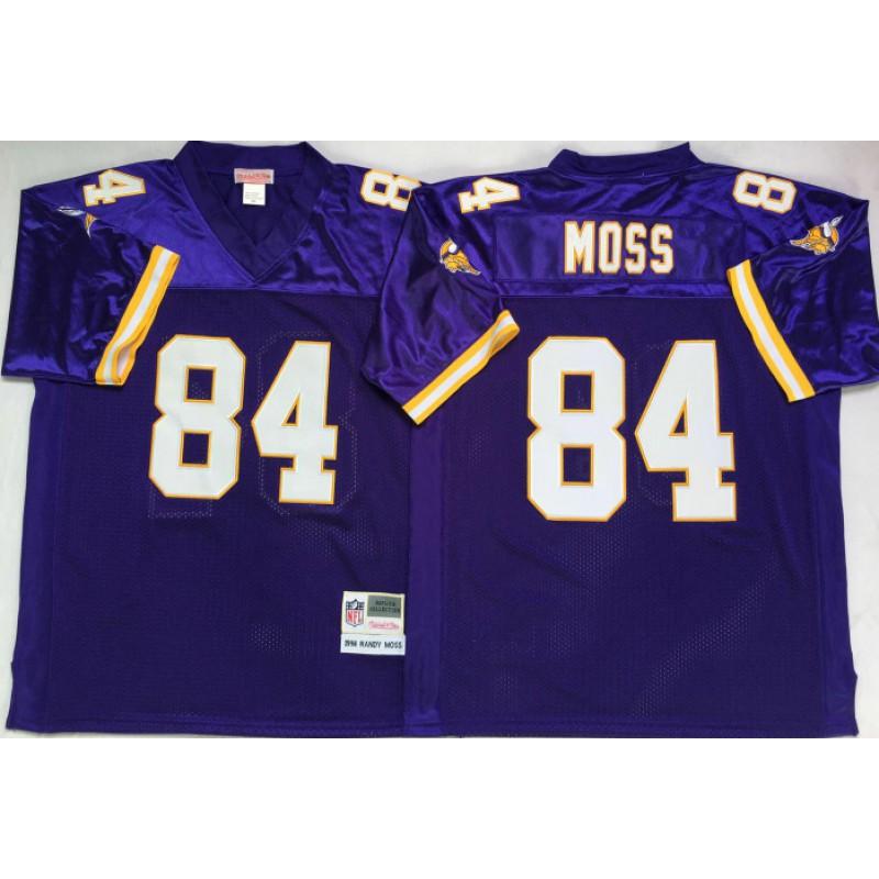 Minnesota Vikings 84 Retro Rugby Jersey Mens Cotton Sportswear Fan Wear Casual Sports