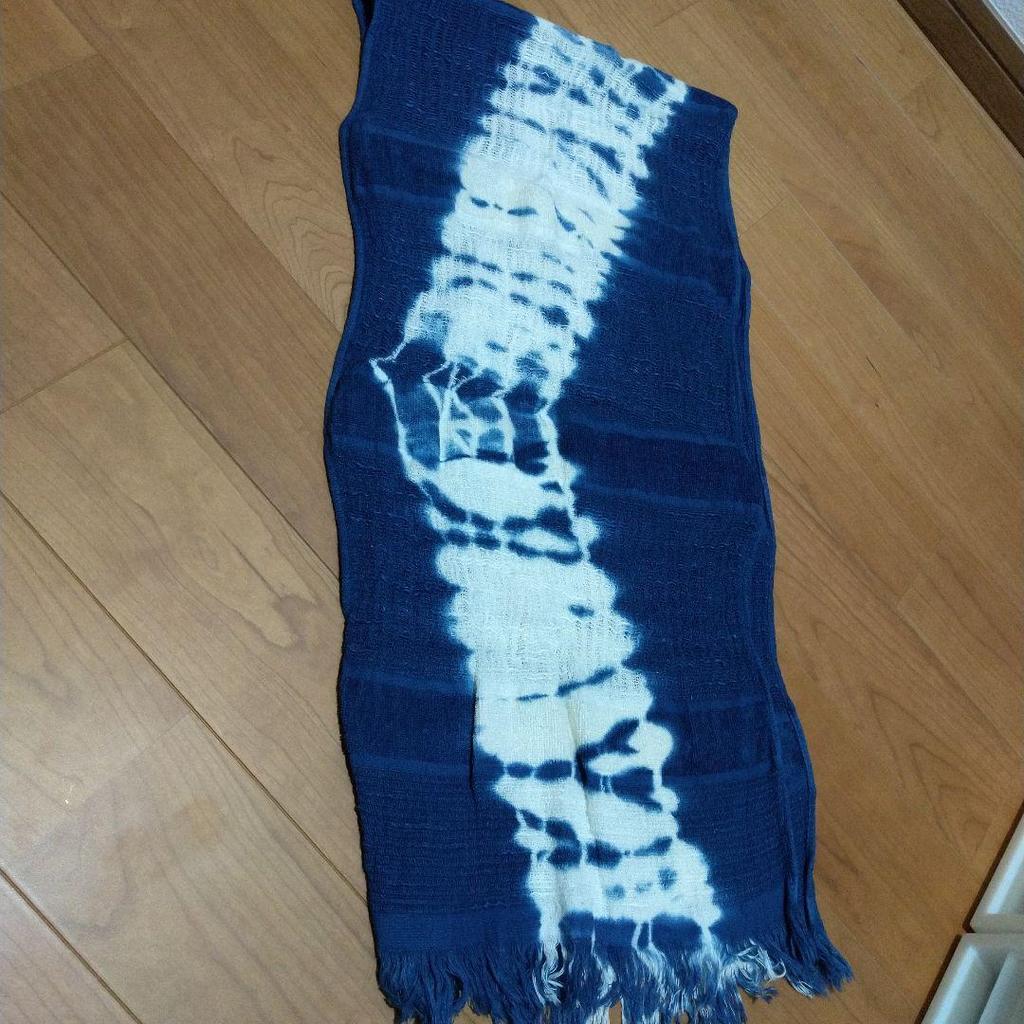 Used Indigo dyed cotton stole