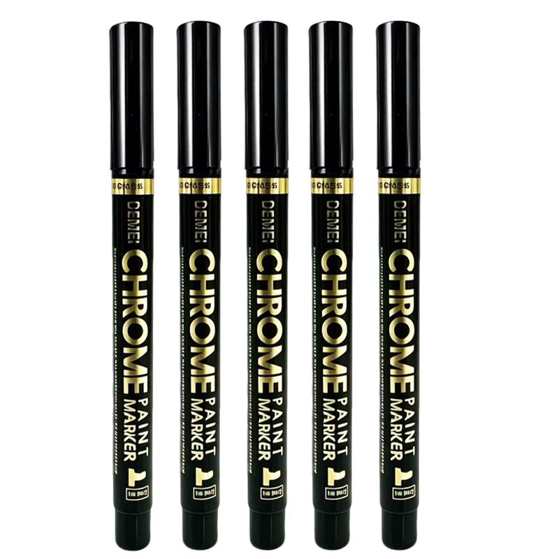 1-20Pcs Mirror Marker Pen DIY Reflective Paint Pens Mirror Markers Chrome Gold SILVER Marker Signature Car Styling Art Craftwork