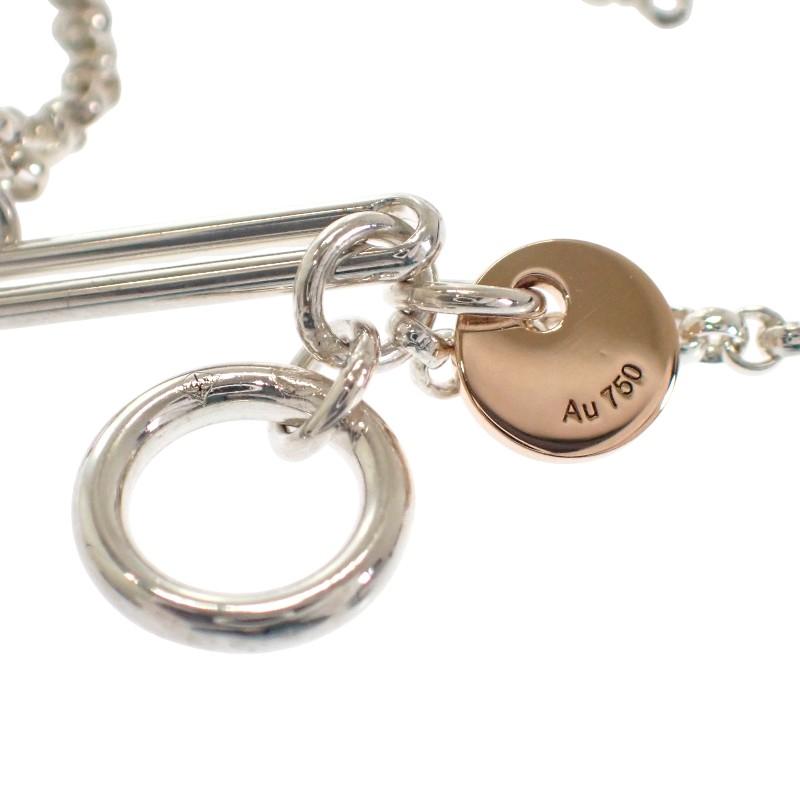 HERMES   Necklace K18 Pink Gold/Silver925 Women