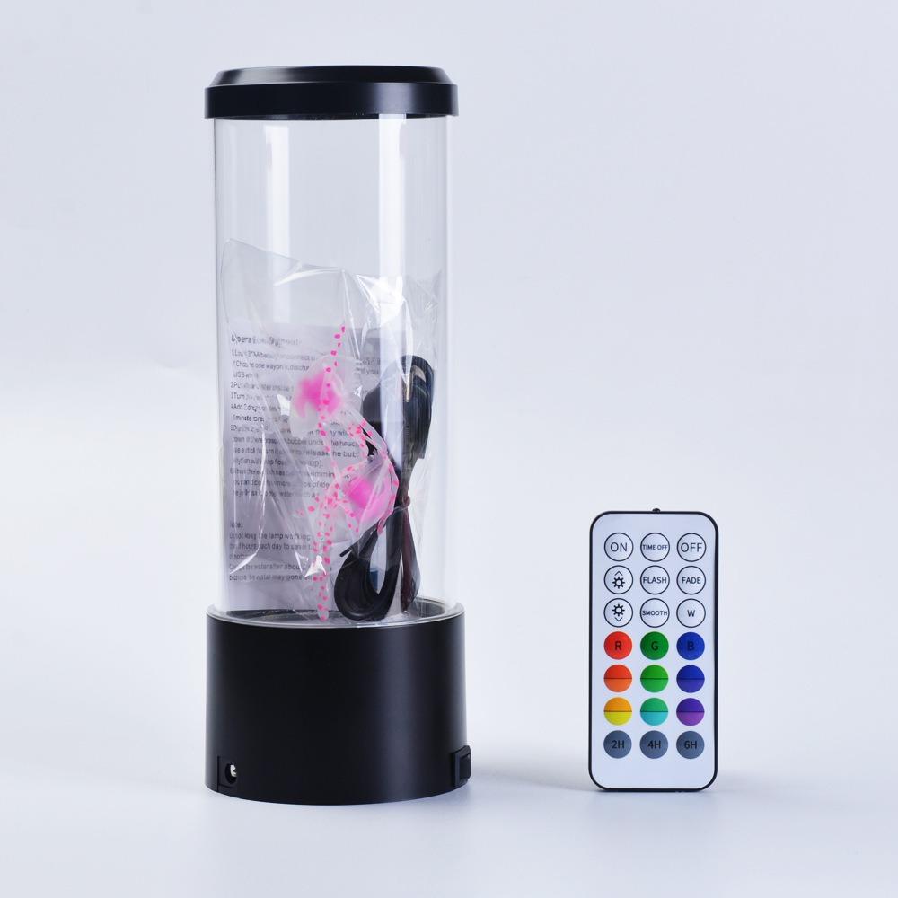7-Color Changing Fantasy Aquarium Lamps USB Desktop Ornament Jellyfish Lava Lamp  Kids Gifts