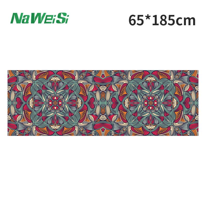 Mikrofaser-Sport-Yoga-Handtuch, schnelltrocknend, bedruckt, Fitnessmatte, rutschfest, faltbar, schweißabsorbierend, für den Innen- und Außenbereich, Sportzubehör für das Fitnessstudio