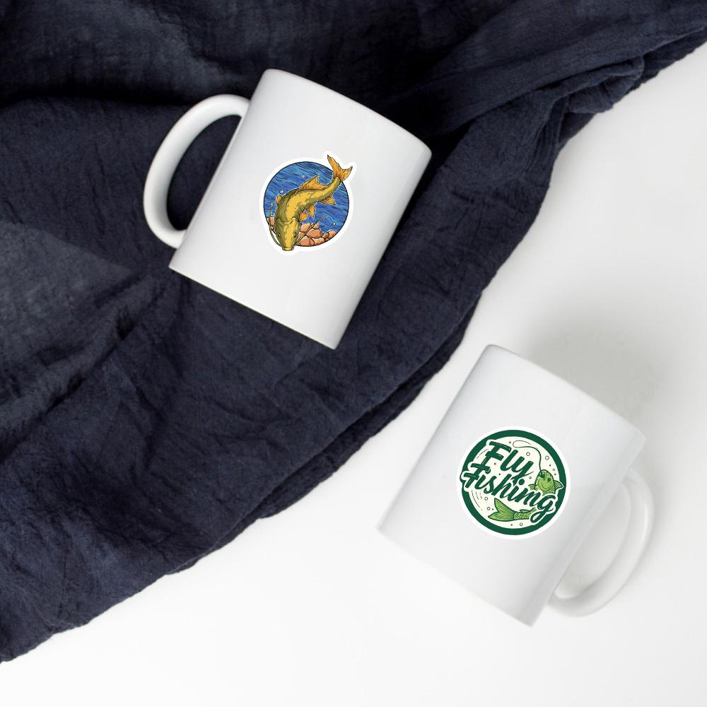 50PCS Fish Sticker Harajuku Cartoon Cute Kawaii Luggage Notebook Graffiti Skateboard Laptop Scrapbook Luggage Phone Decal