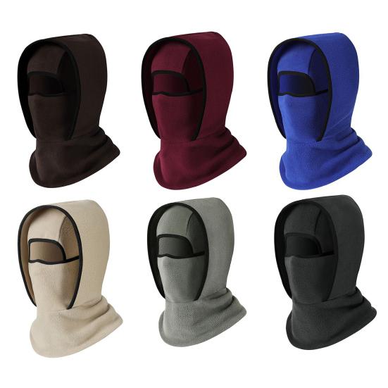 Winter Thermal Hat Cold Weather Windproof Outdoor Skiing Motorcycle Riding Cycling Fleece Face Guard Balaclava Hood