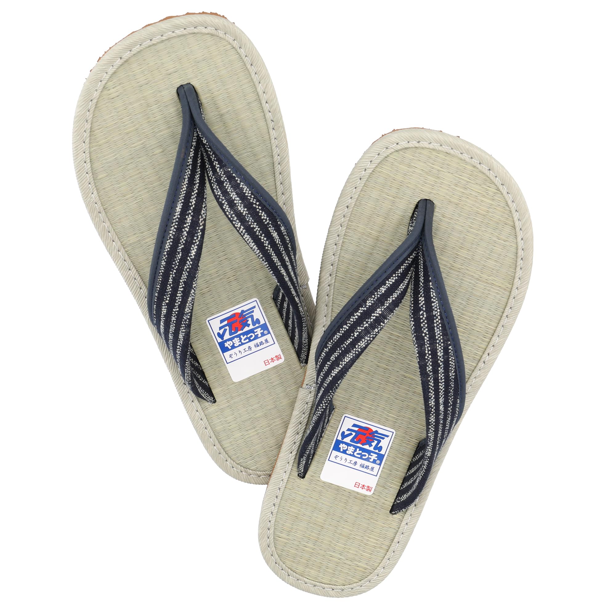 Erin Trading - Japanese Selected Products - Unisex Zori Comfortable To Wear With Woven Tatami Mats Slippers Made In Japan [Yamato-Ko] (Japanese Sandals) - Igusa-Kun (Rush Grass) - High-Quality