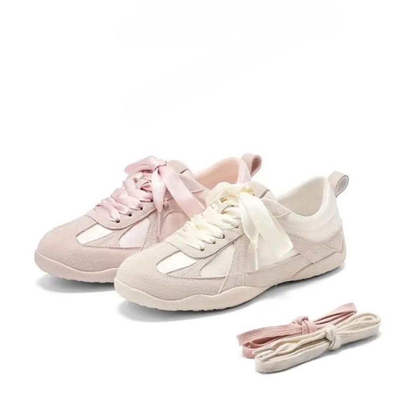 Cowhide version breathable retro German training shoes women's new lace-up contrasting color casual fashionable Forrest Gump sports shoes