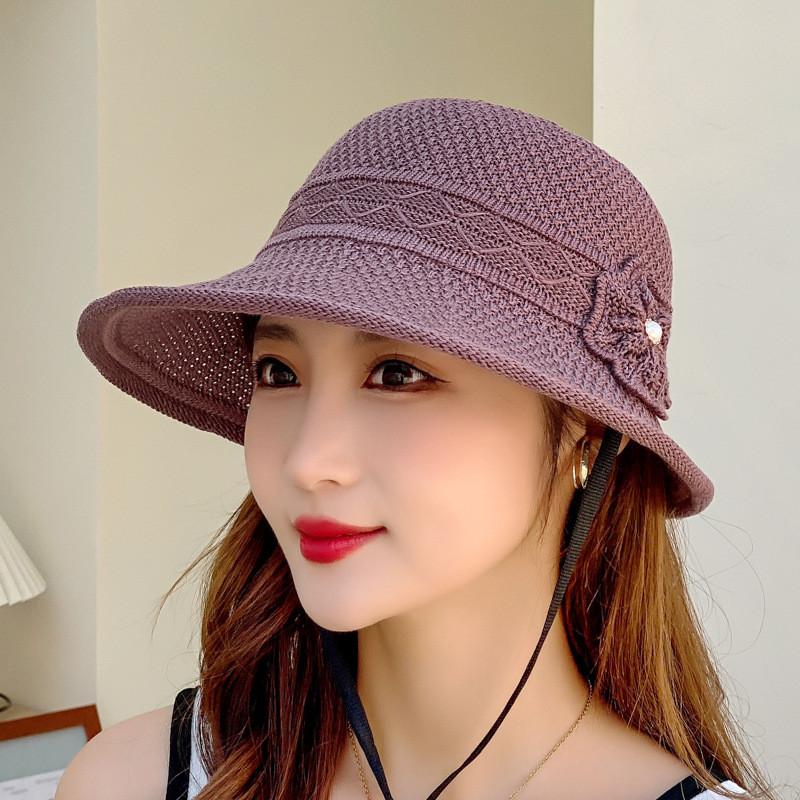 Womens Woven Style Sun Hat With Wide Brim And Uv Blocking For Spring And Summer Outings