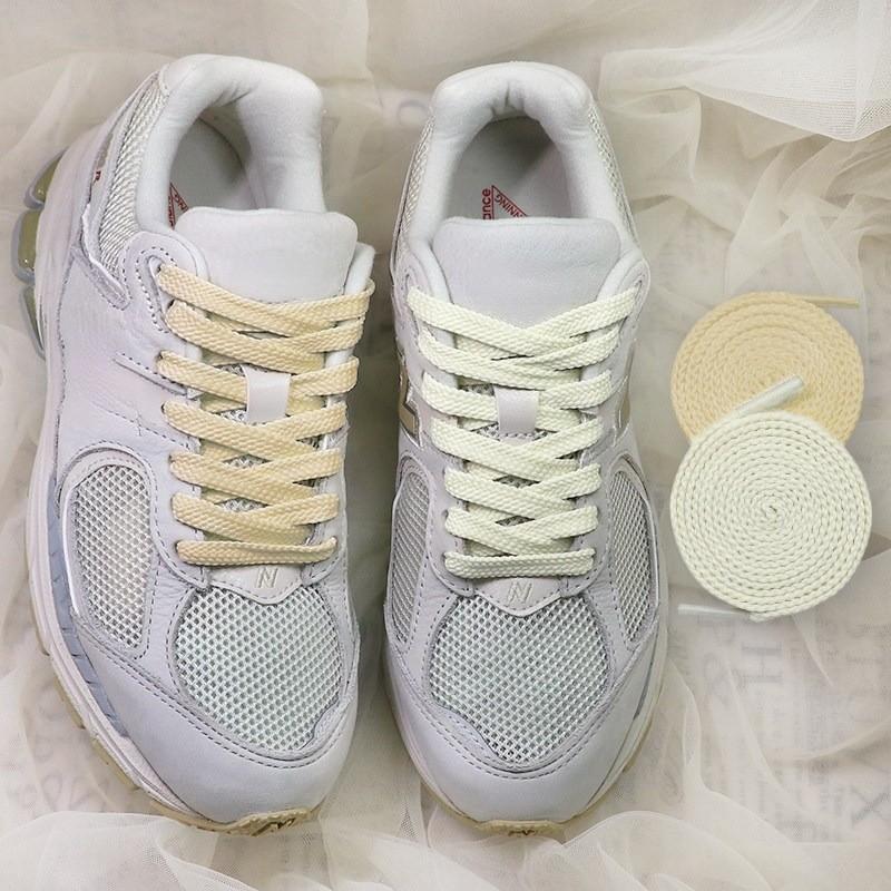 NEW Flat Shoelaces Classic Shoe Laces Off Sneaker Solid Neutral Color Replacement Shoe Strings Suitable for Sneakers Dad Shoes