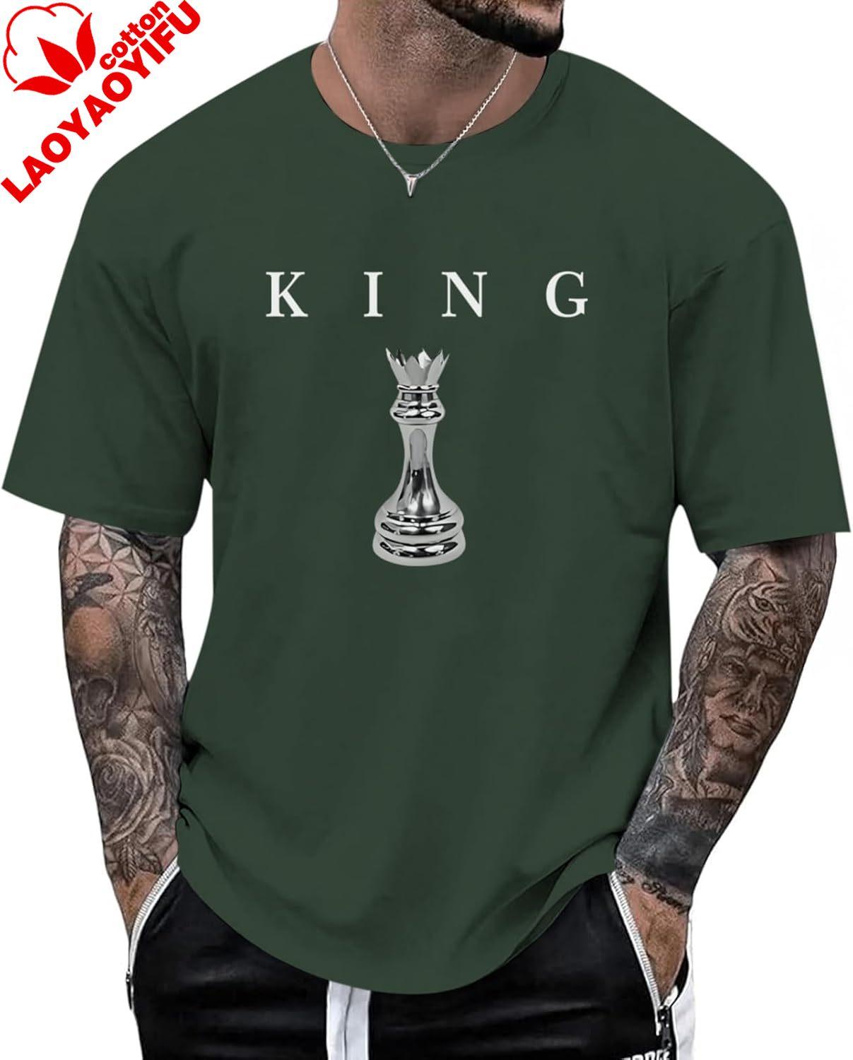 

Unisexs King Chess Shirt Graphic Tees Designer Printed T Shirts for Unisex Urban Letter TShirt Streetwear Vintage Plus Size Tops 3XL