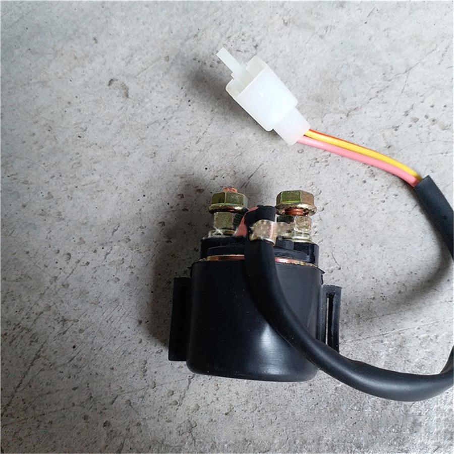 Motorcycle Solenoid booster scooter 50/70/80/125/150 start relay with plug double line relay