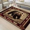 Vintage Brown Bear Area Rug - Ultra Soft Non-Slip Indoor/Outdoor Mat for Living Room & Bedroom Decor