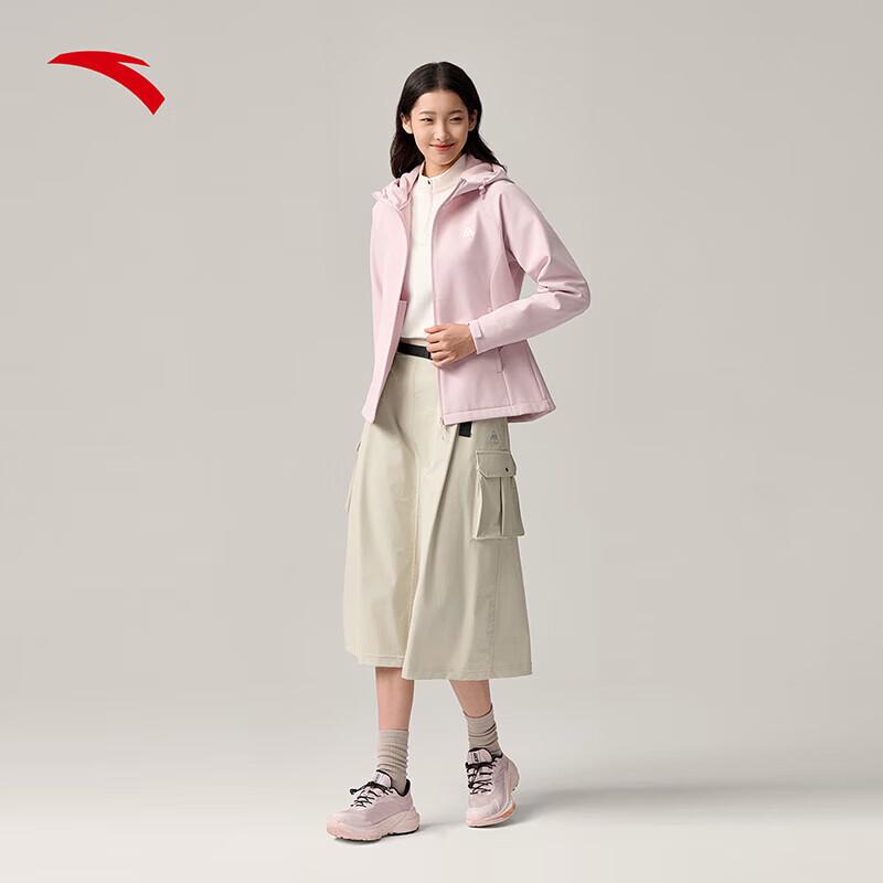 Anta Women's Earth Shell 3.0 Hooded Water-Repellent Softshell Jacket