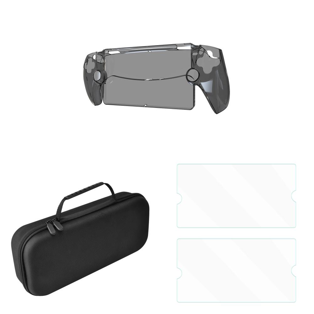 

Прозрачный защитный чехол для ПК, ударопрочный, моющийся, для PS5 Portal (черный) Великобритания