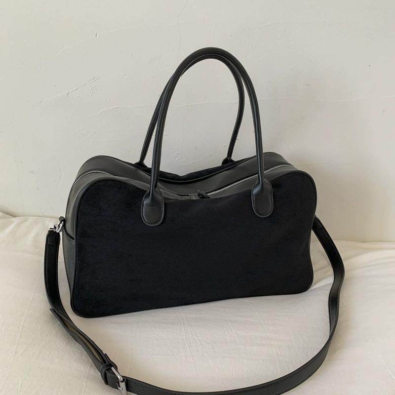 

Faux Suede Solid Color High Quality Fashionable Versatile Handbag 2025 Women s Product Hot Selling Large Capacity Shoulder Bag