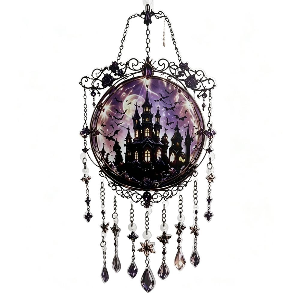 Hanging Wind Chime Acrylic Window Hanging Decor Bat Suncatcher  Halloween