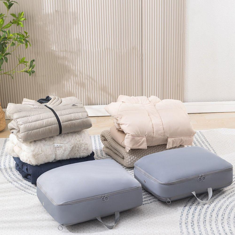 Large Capacity Puffer Jacket Storage Bag Foldable Compressed Travel Clothes Bag  Home