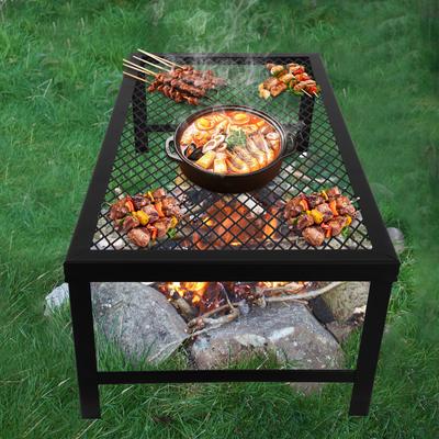 Portable BBQ Grill Rack with 20kg(44lbs) Load Capacity,Compact Foldable Barbecue Net Table for Outdoor Picnic, Backyard & Travel