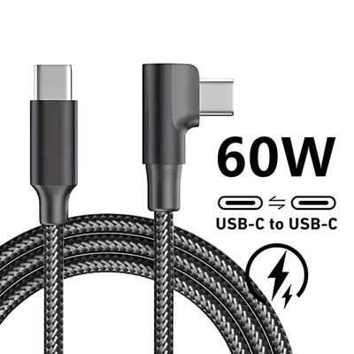 90° Elbow USB C Type C Fast Charging Cable for iPhone 17 16 15 Pro Max Samsung S25 S24 Xiaomi Redmi POCO OnePlus Oppo Vivo