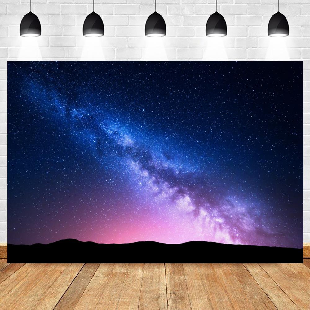 Cosmic Galaxy Backdrop Starry Sky Milky Way Stars Universe Space Theme Photo Background Baby Shower Birthday Party Decor Banner