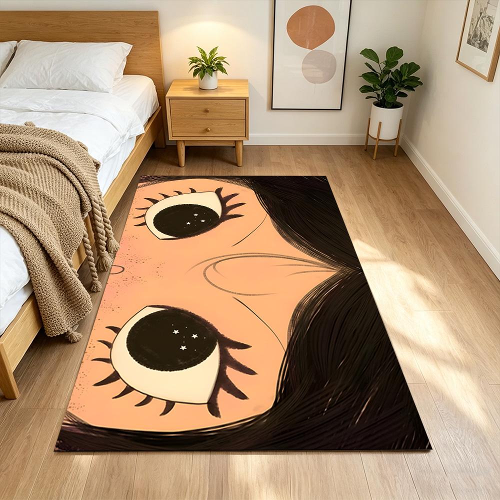 Whimsical Eyes With Glasses Non-Slip Home Carpet Design for Office Decor Living Room Gift