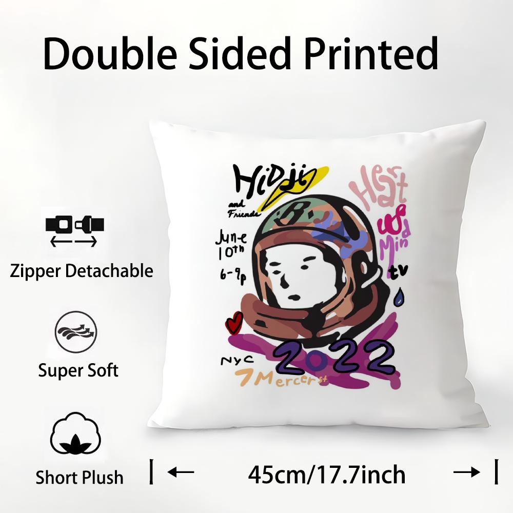 B-Billionaire Boys Club Örngott Plyschtyg Mjukt Dubbelsidigt Tryck Soffkuddfodral Prydnadskuddfodral