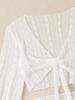 European Style Women's Long Sleeve Lace Cardigan Split Bikini Four-Piece Swimsuit 2026