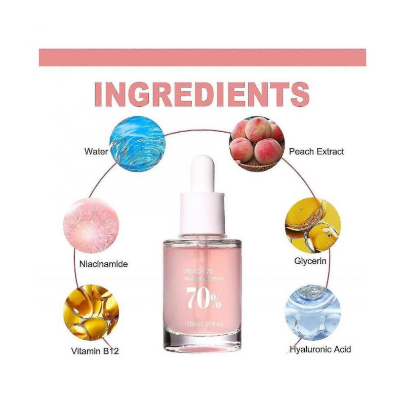 Anua Peach Essence 70% Niacinamide Serum, Brightening Hydrating Face Serum, Anti-aging Face Serum with Peach Essence