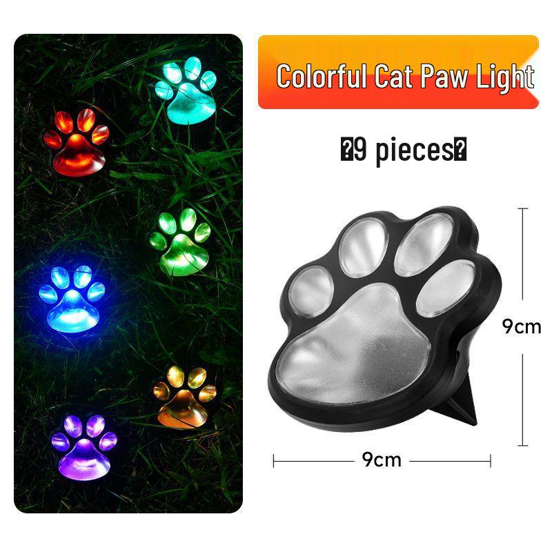 Solar Bear Paw Ground Light, Waterproof Outdoor Garden Lawn Night Light