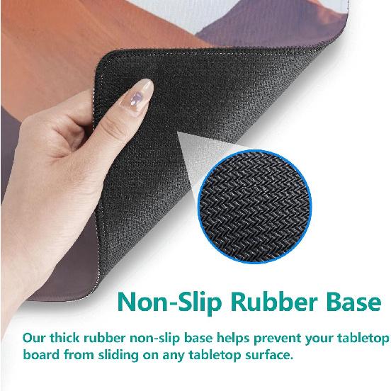 Floral & Butterfly Gaming Mouse Pad, Large Soft Purple Flower Desk Mat for Keyboard Computer Laptop, Non-Slip Rubber Base Extended Desktop Mousepad