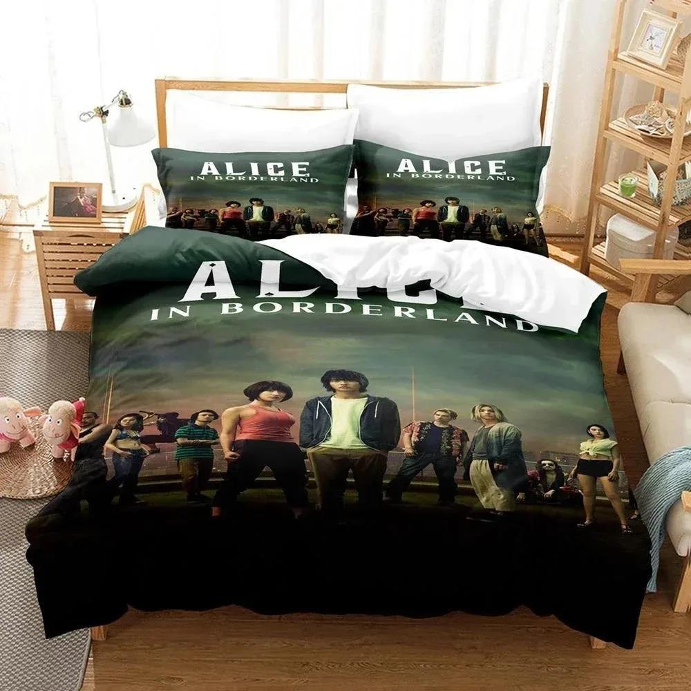 

3D Alice In Borderland Season 2 Bedding Set Duvet Cover For Boys Bedroom Single Double Full Queen King Size 135x200cm