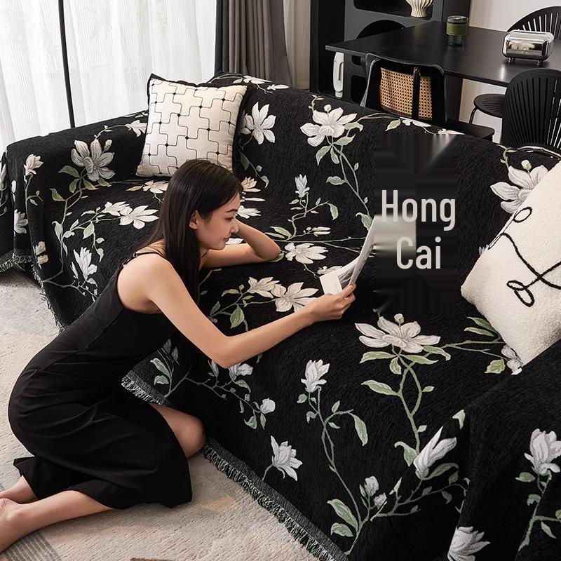 Mid-Century Chenille Sofa Throw: All-Season, Anti-Scratch Sofa Cover Protector