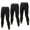 EZATING Fleece-Lined Tights for Men, Compression Wear, 3-Pack, Warm, Lightweight, Stretchy, Warm