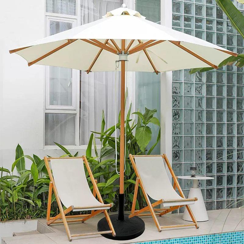Durable Fillable Umbrella Base for Patio Table - 30Pound Capacity Heavy Duty Adjustable Stand for Outdoor Umbrellas